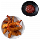 Crunchy breaded giant prawns