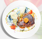 Csokonai steak remuládos, fóliás burgonyával, fűszervajjal