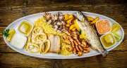 Grilled fish plate