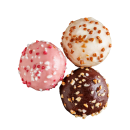 Assorted donuts selection with assorted icings.