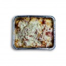 Sajtos tortilla chips, babbal, sonkával, paradicsomszósszal, sajttal besütve