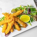 Panko breaded shrimp plate