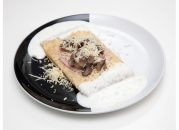 Sajtos sonkás gombás