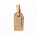 Saffiano leather gold luggage tag