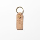 Croc leather beige keychain