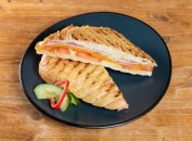 Baguette with ham or salami