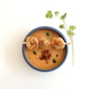 Édesburgonya krémleves, tigrisrák