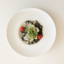 Tejszines lazacos, cukkinis tagliolini