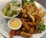 Chicken breast strips with panko crumbs