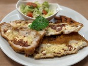 Pullet breast fillet filled with dried tomatoes and feta