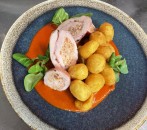 Chicken breast wrapped in black forest ham