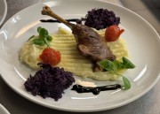 Crispy fried duck leg