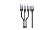 TOTU Soft Color Series 3 in 1 Data cable 1.2m - Black
