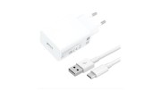 Xiaomi factory 22.5W network fast charger with USB USB-C cable White - Without box
