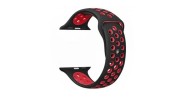 Tactical 163 Apple Watch Double Silicone 42/44/45mm Watch Band - Black / Red