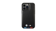 BMW Leather Stamp Tricolor BMHCP14X22PTDK Apple iPhone 14 Pro Max case - Black
