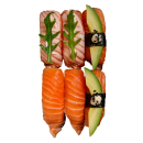 Gourmet sake nigiri válogatás (6 db) 🌶️