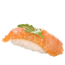 Pirított lazac, rukkola nigiri