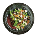 Dried figs salad with goat cheese with optional toppings