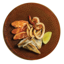 Teppanyaki grilled seafood selection