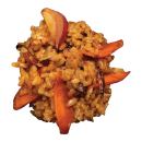 Fried rice with honey, chili and vegetables