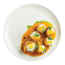 Crispy tortilla rolls with mango puree and white chocolate mousse (6pcs)