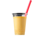 Mango soup with optional toppings