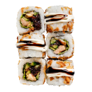 Chicken uramaki roll (6 pcs)