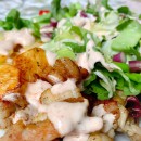 Gyros Platter on a bed of salad