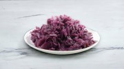 Steamed purple cabbage