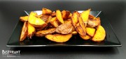 Fried potato wedges